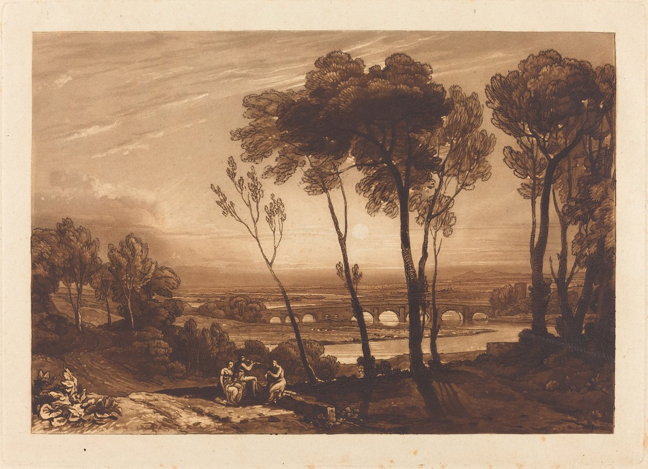 Il ponte in media distanza da Joseph Mallord William Turner and Charles Turner