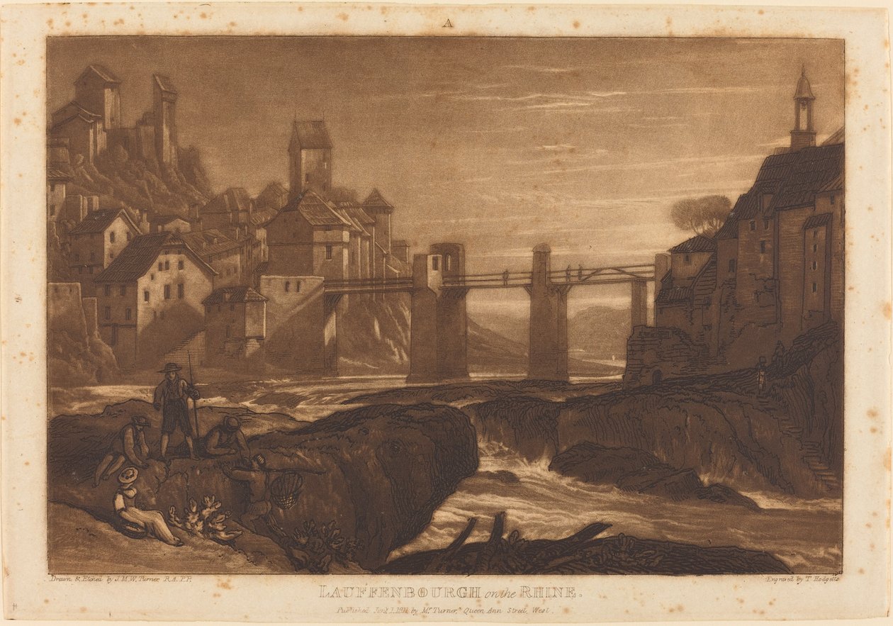 Lauffenbourgh sul Reno da Joseph Mallord William Turner and Thomas Hodgetts