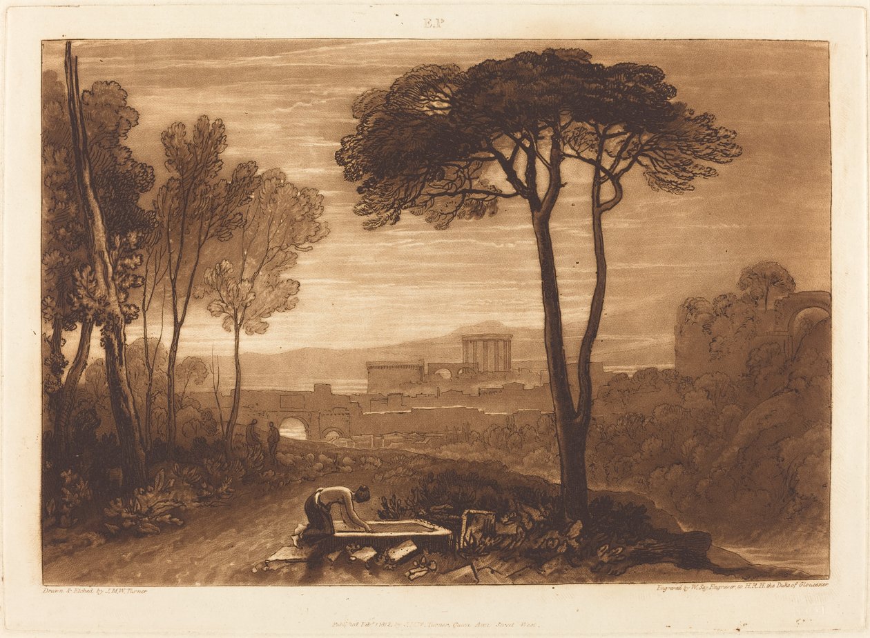 Scena nella Campagna da Joseph Mallord William Turner and William Say