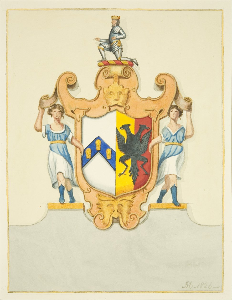 Stemma del vescovo Newton sul suo monumento nella cattedrale di Bristol da Joseph Manning