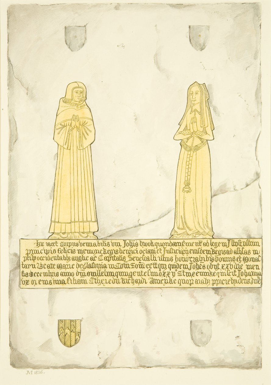 Ottone di John Brooke e sua moglie in St Mary Redcliffe da Joseph Manning