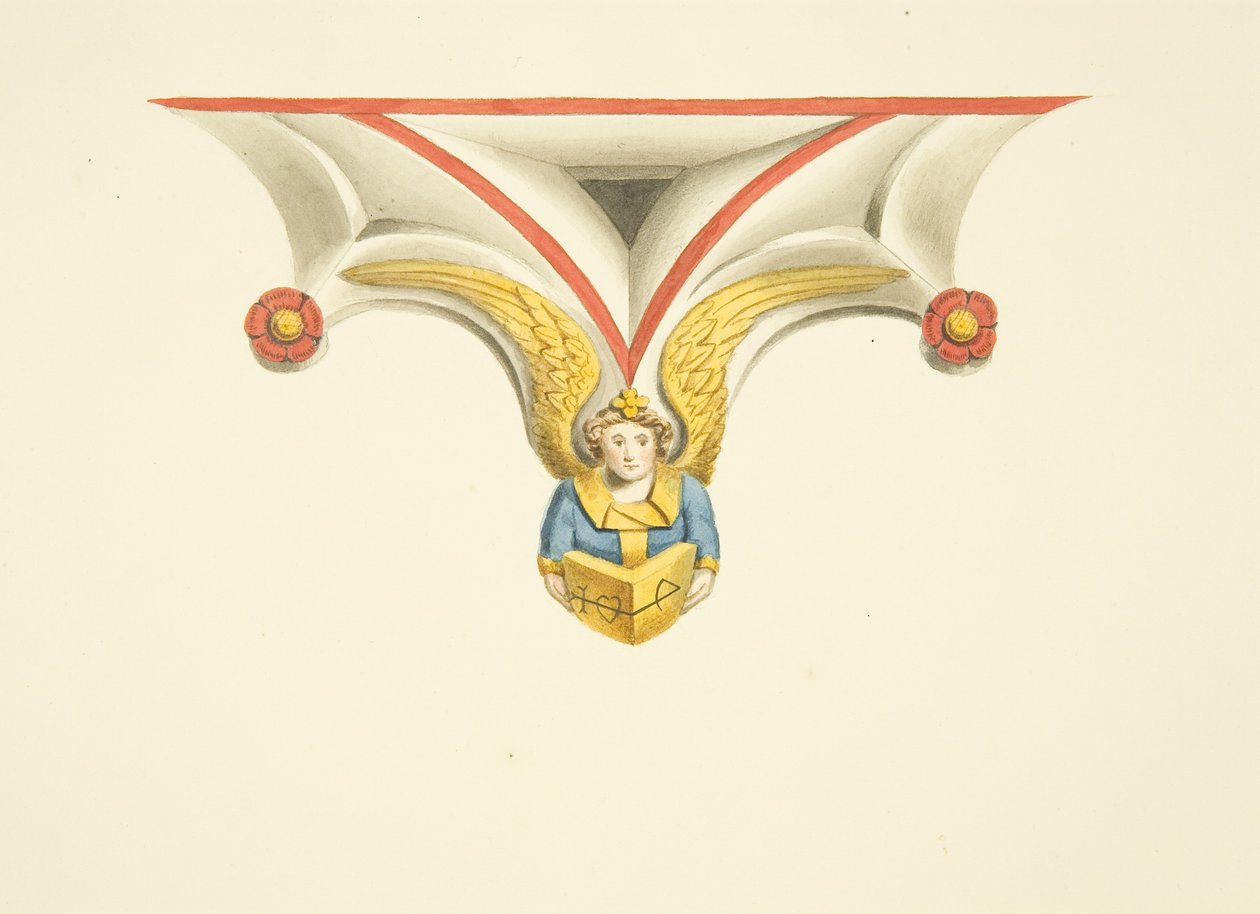Uno dei cuspidi della tomba dei Canynges in St Mary Redcliffe da Joseph Manning