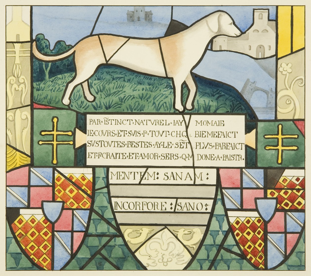 Vetrata in San Marco - un dispositivo araldico da Joseph Manning