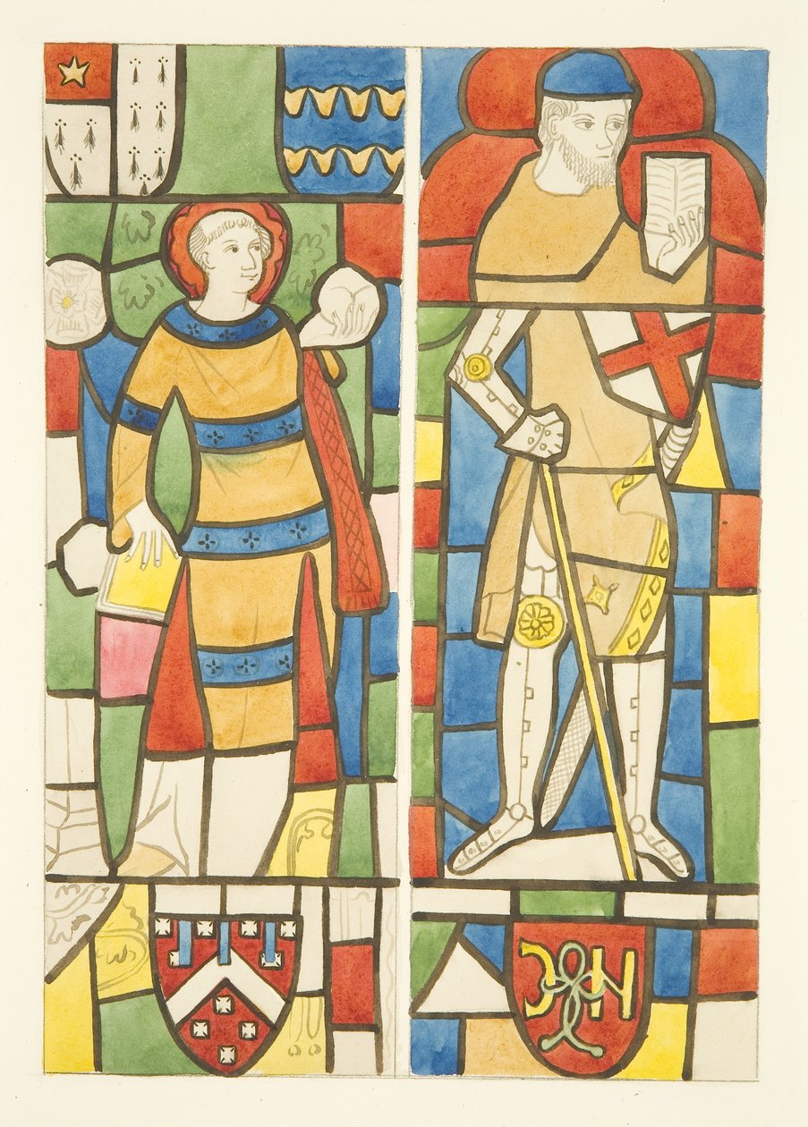 Vetrate nelle finestre nord e sud del coro della Cattedrale di Bristol da Joseph Manning