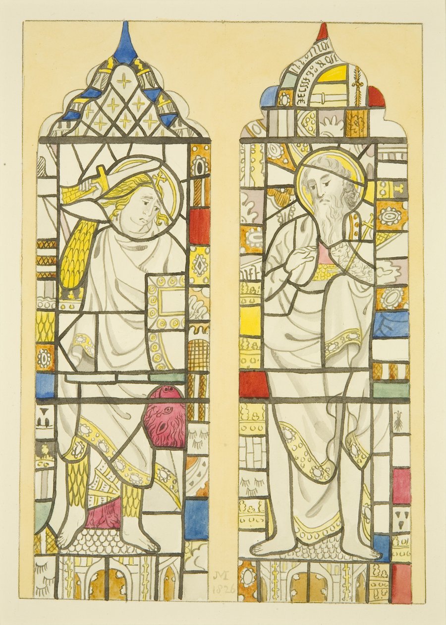 Vetrata nella finestra nord, transetto nord di St Mary Redcliffe da Joseph Manning