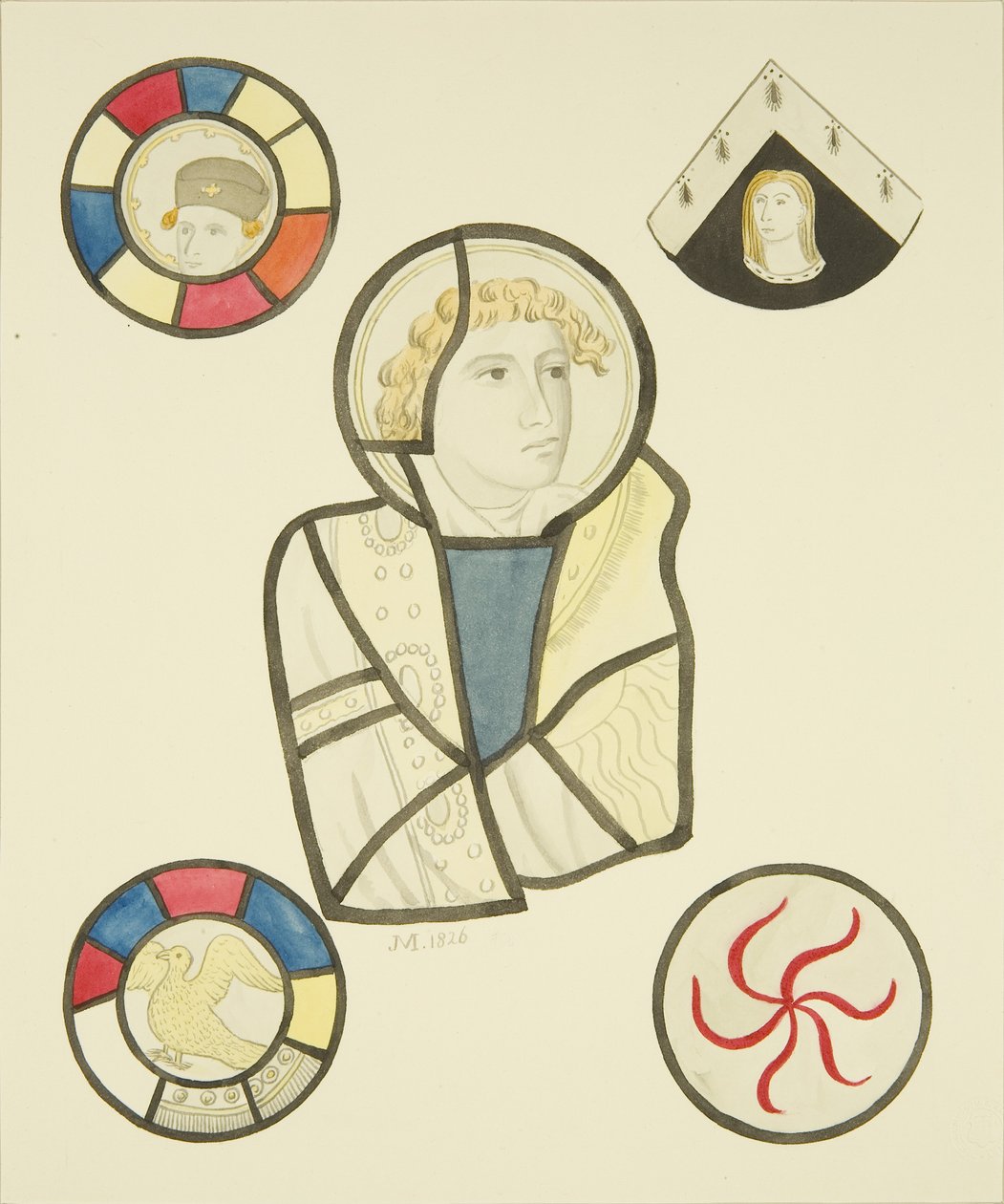 Vetrata nella finestra nord del presbiterio di St Mary Redcliffe da Joseph Manning