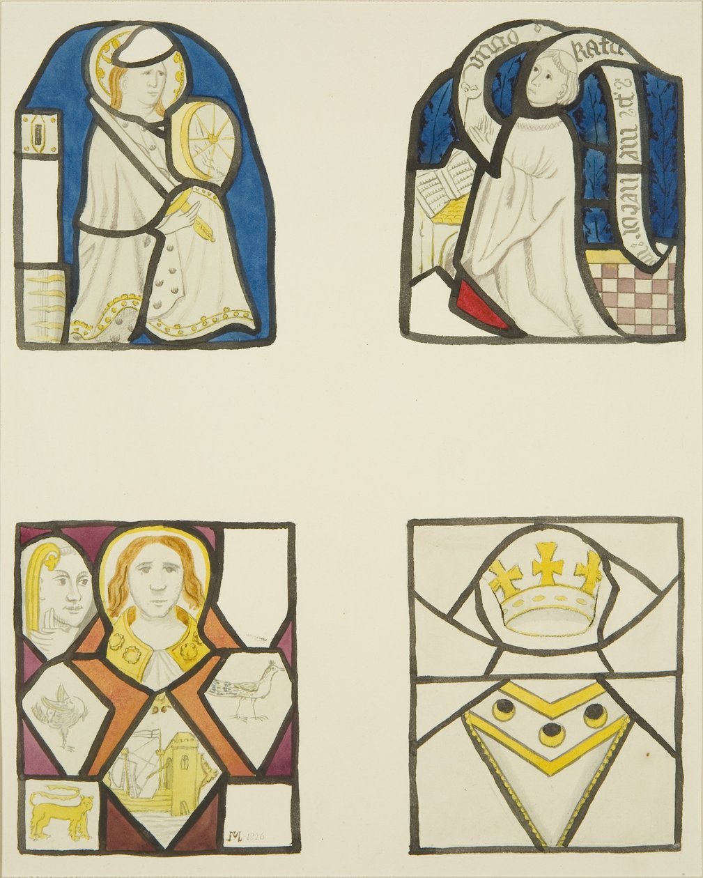 Vetrata nella finestra della Cappella dei Tessitori nella Chiesa del Tempio da Joseph Manning