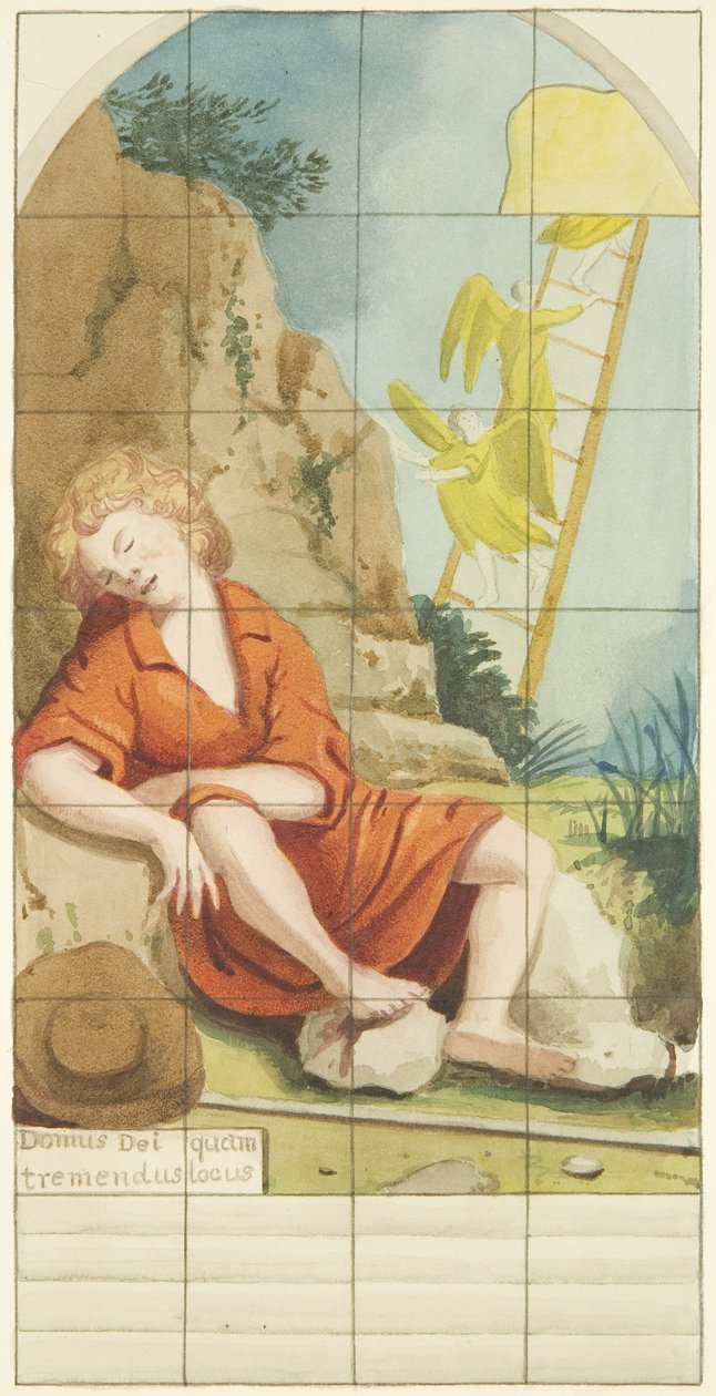 Vetrata a sud della navata della Cattedrale di Bristol che mostra la Scala di Giacobbe da Joseph Manning