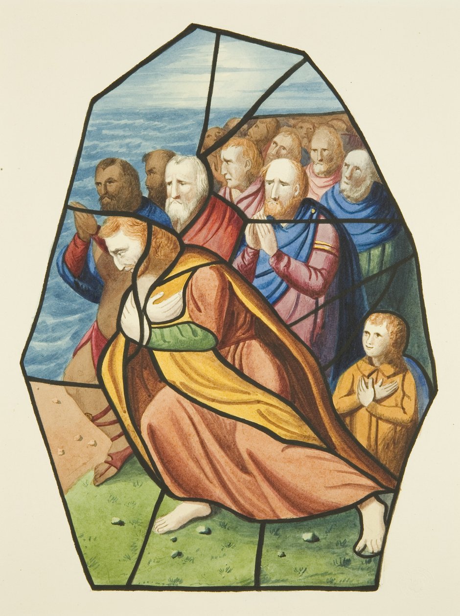 Vetrate, probabilmente raffiguranti i Discepoli al Mare di Galilea, San Michele da Joseph Manning