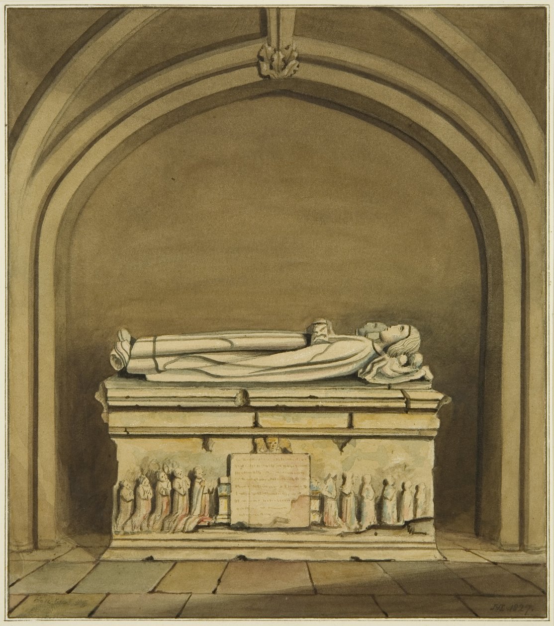 Tomba di Thomas Rowley e sua moglie nella cripta della Chiesa di San Giovanni da Joseph Manning