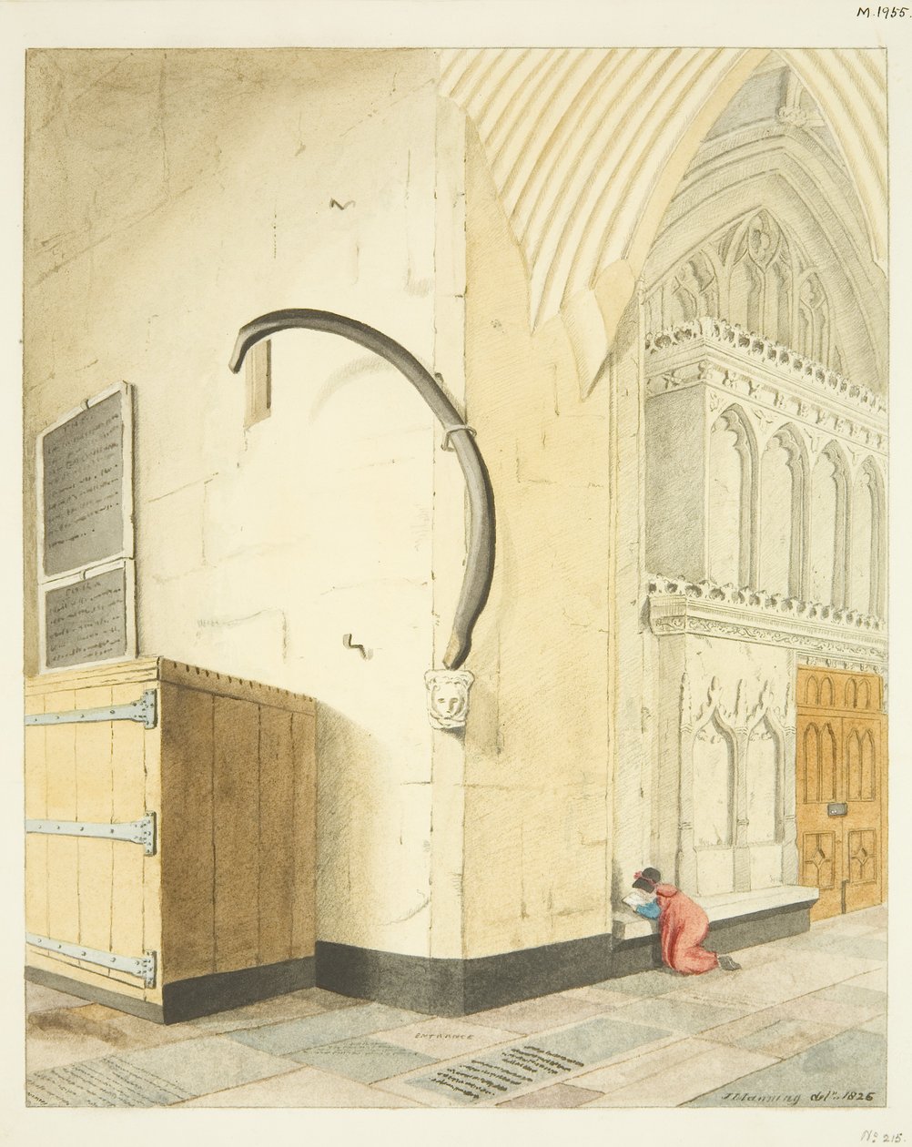 Costola di balena nella navata nord di St Mary Redcliffe da Joseph Manning