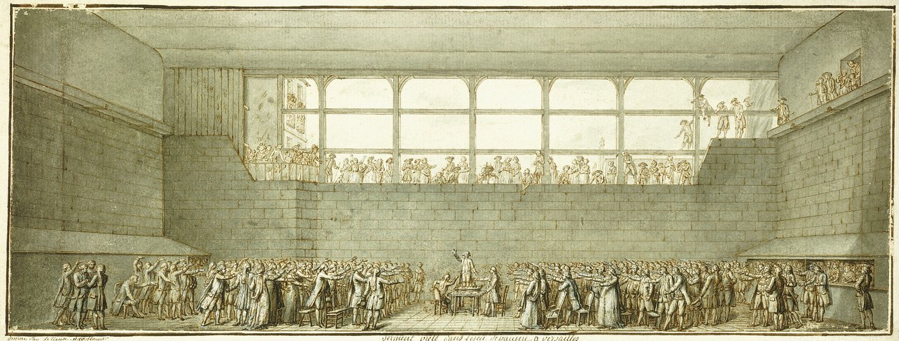 Il Giuramento della Pallacorda, c.1789 da Joseph Marie Flouest