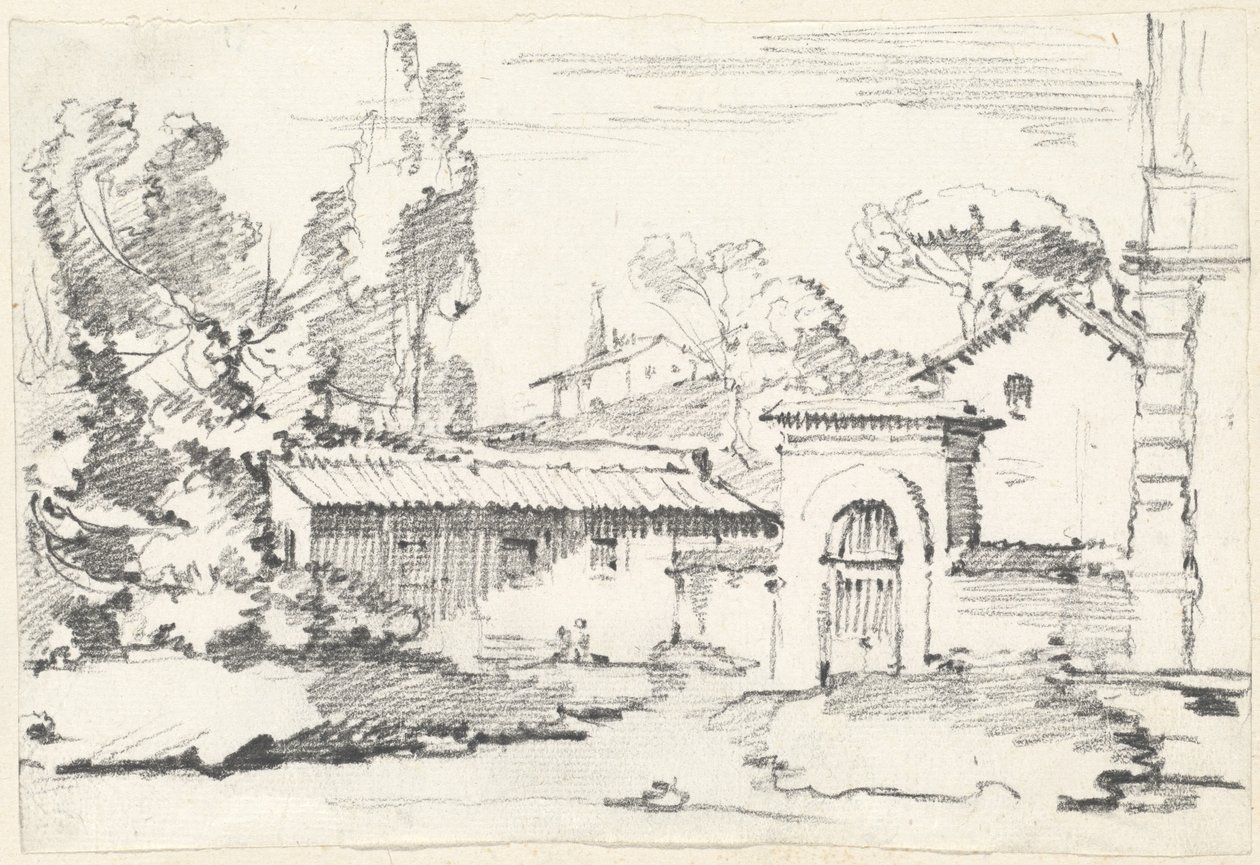 Ingresso ai giardini della Villa Giulia da Joseph Marie Vien