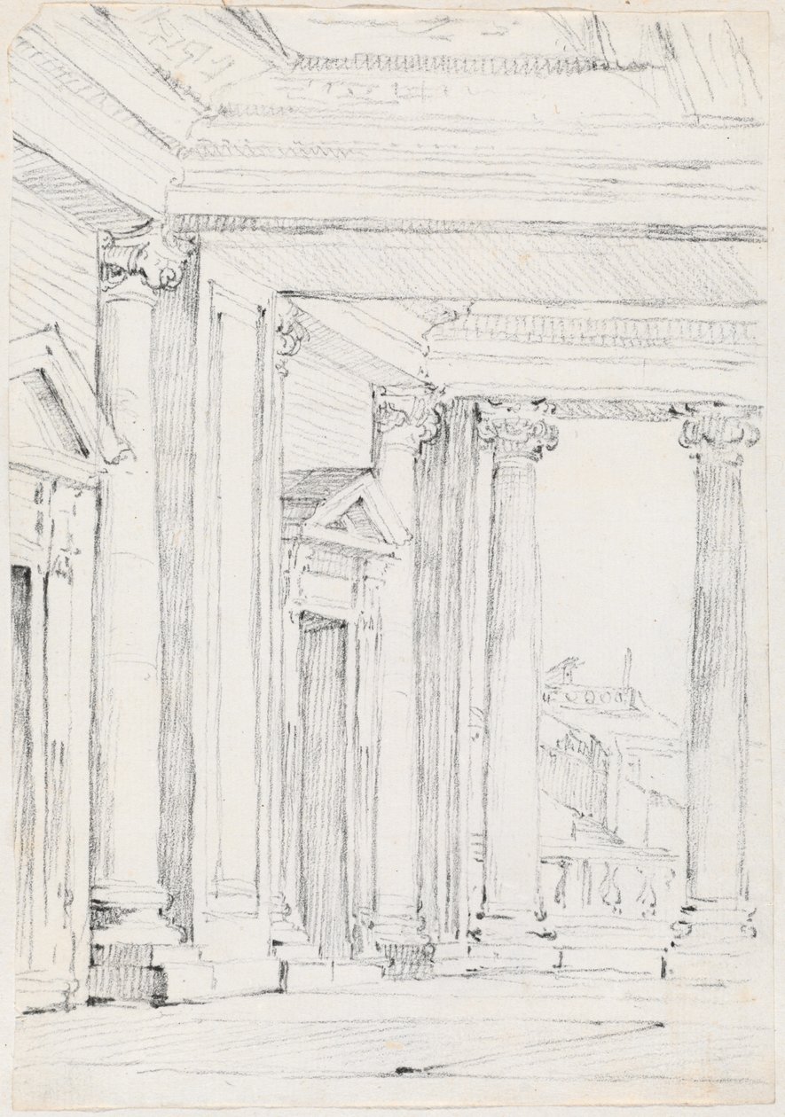 Portico del Palazzo Nuovo, sul Campidoglio da Joseph Marie Vien