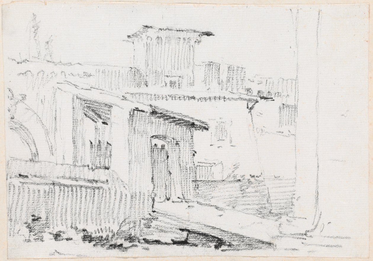 Edifici romani con una tettoia aperta da Joseph Marie Vien