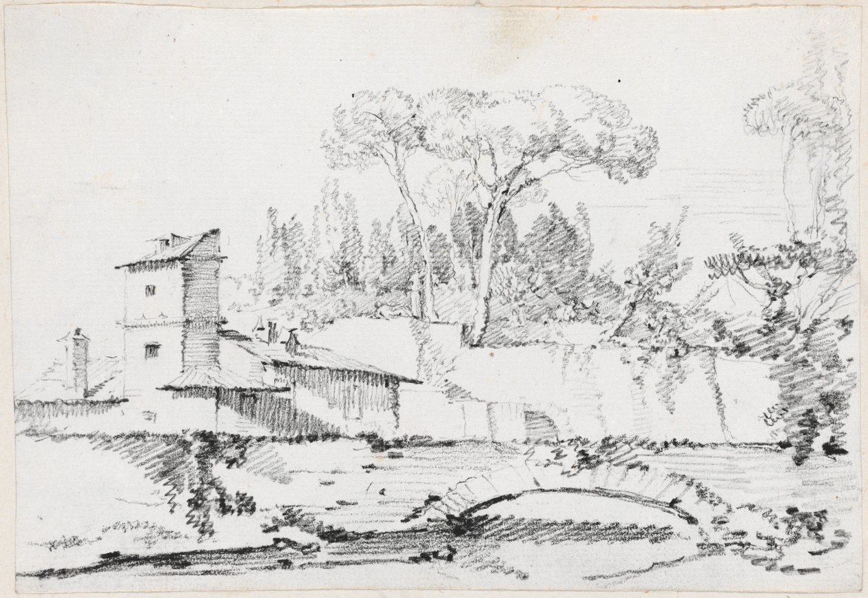 Veduta del Prato della Villa Borghese da Joseph Marie Vien