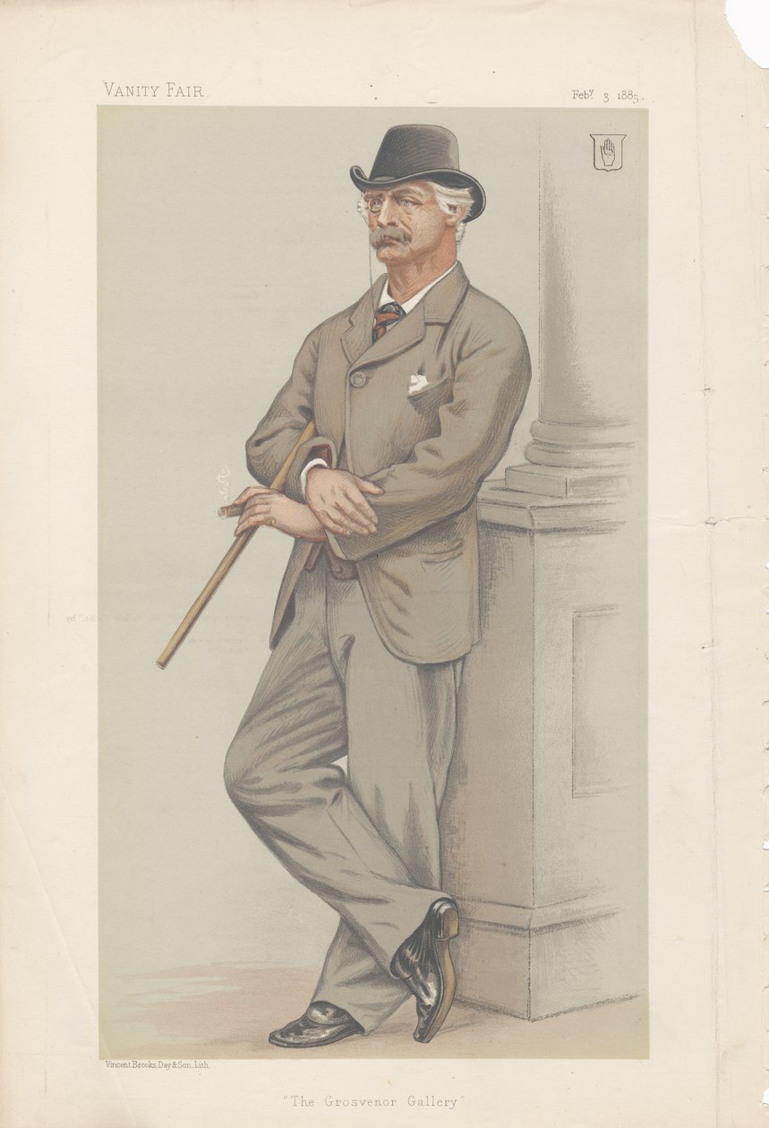 Coutts Lindsay, The Grosvenor Gallery da Vanity Fair, 3 febbraio 1883 da Joseph Middleton Jopling