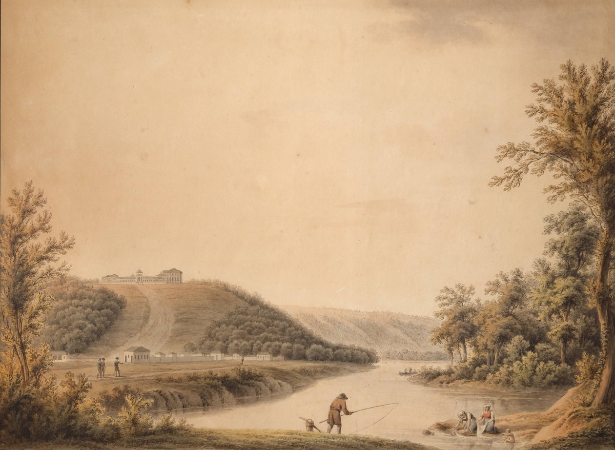 Veduta del Palazzo della tenuta di Kurakin a Nadezhdino, 1800 da Joseph Moessmer
