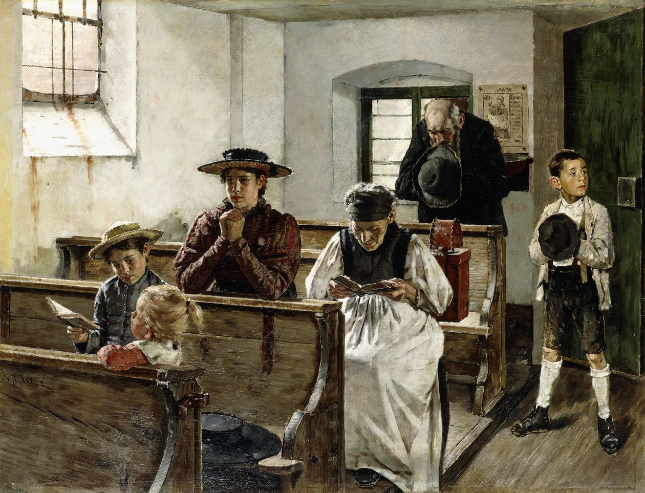 Una famiglia in preghiera da Joseph Molitor Von Muhlfeld