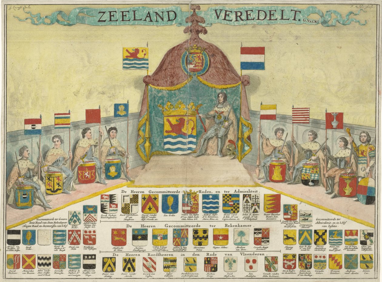 Armi e nomi dei Consigli di Zeeland e delle città di Zeeland da Joseph Mulder