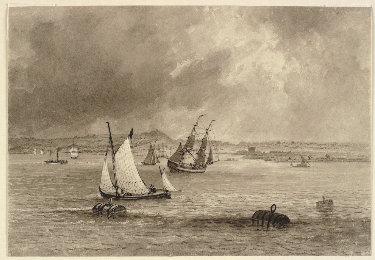 Navi al largo della costa da Joseph Murray Ince