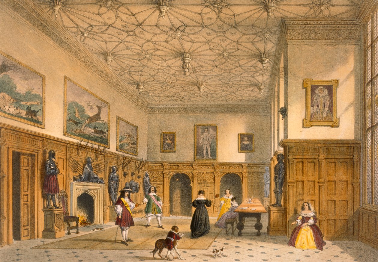 Gioco del pipistrello nella Grande Sala, Parham Park, Sussex, c.1600 da 