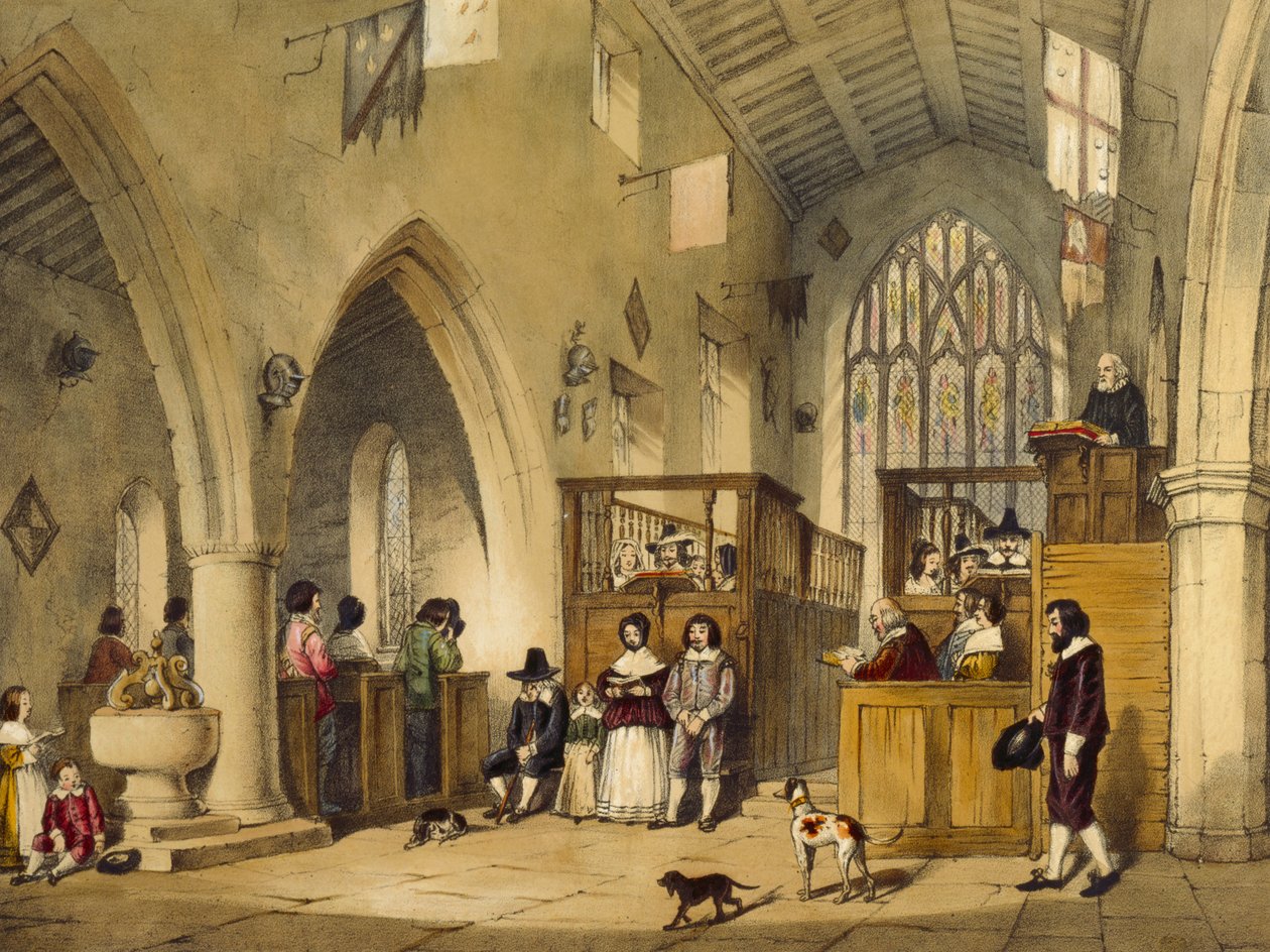 Cappella a Haddon Hall, Derbyshire, 1600, illustrazione da 