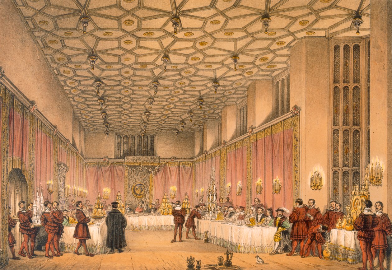 La camera, Hampton Court da Joseph Nash
