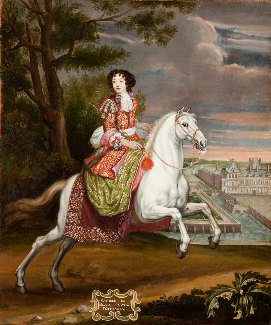 Ritratto equestre di Catherine de Neufville de Villeroy, contessa d