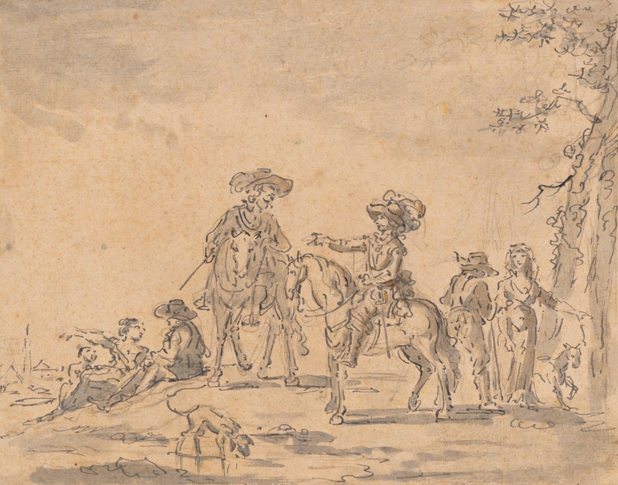 Incontro di due cavalieri da Joseph Parrocel