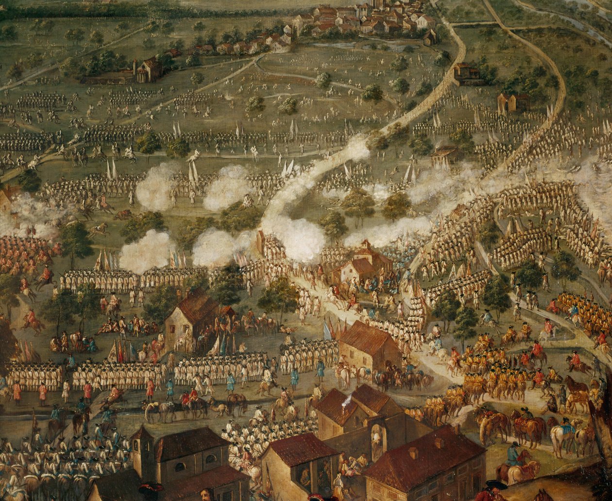 Guerra di successione spagnola: le truppe imperiali comandate dal principe Eugenio di Savoia sconfiggono le truppe francesi nella battaglia di Malplaquet ... da Joseph Parrocel