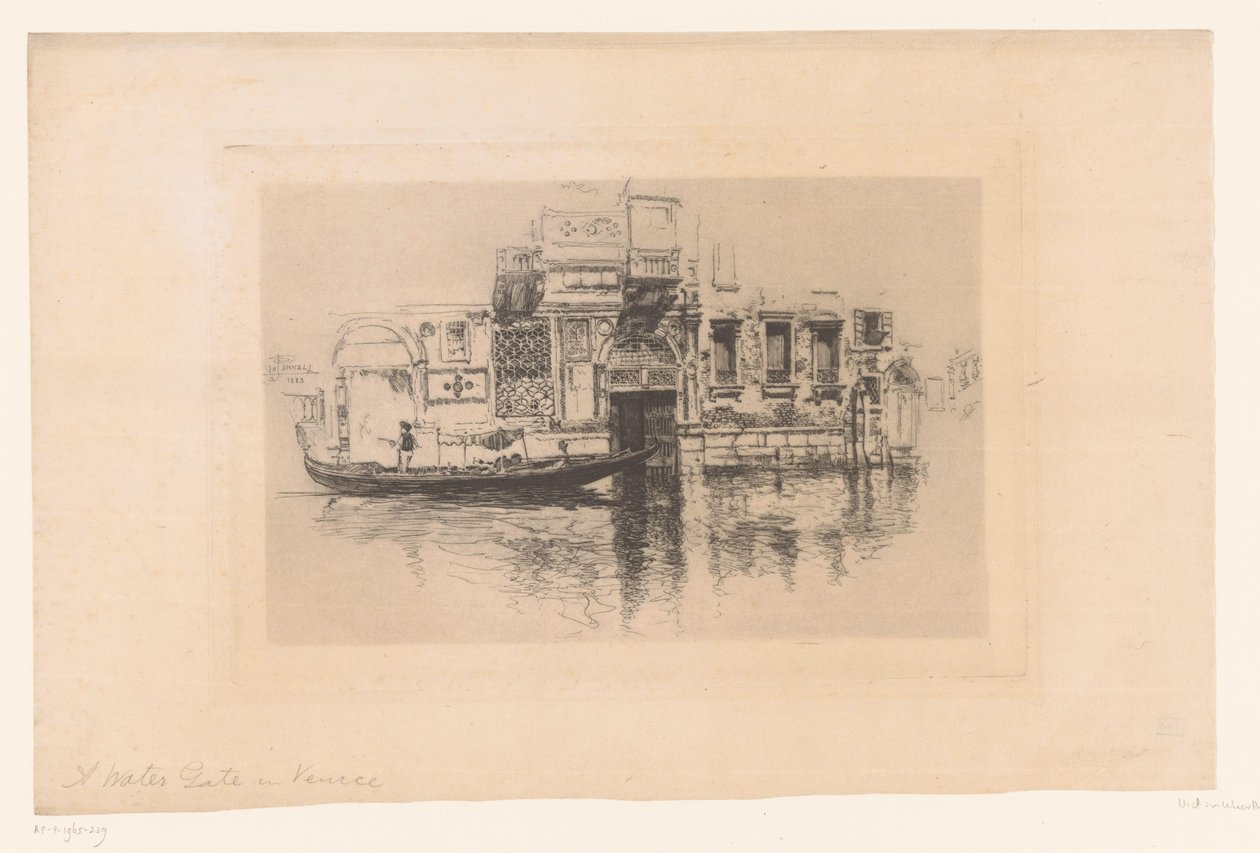 Gondola su un canale da Joseph Pennell (signed by artist)