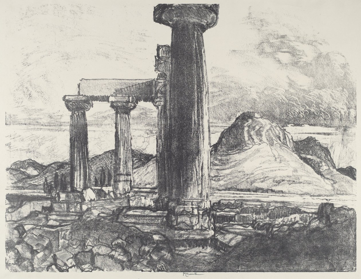 Acro, Corinto da Corinto, 1913 da Joseph Pennell