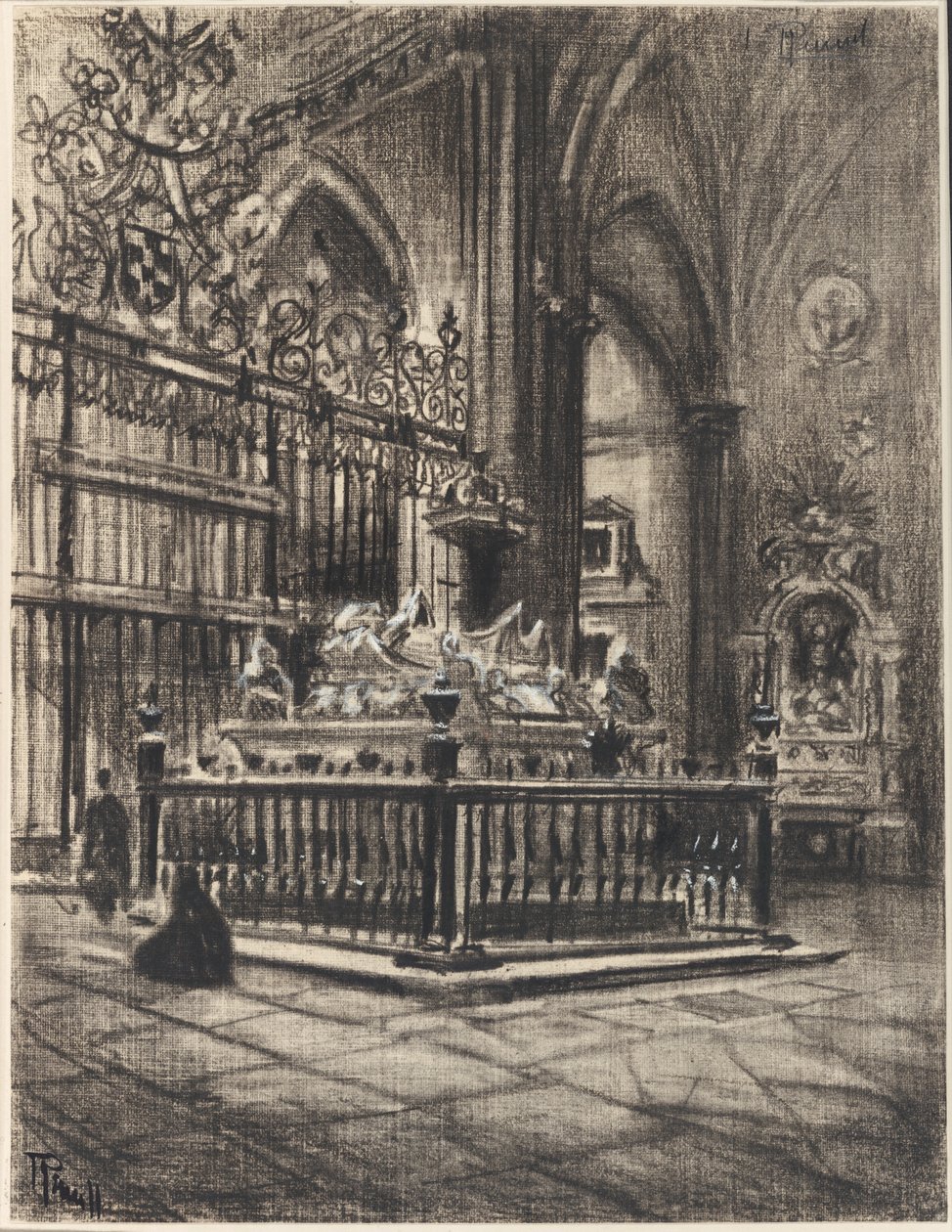 Alcalá, "Il magnifico sarcofago" di Ximenez da Joseph Pennell