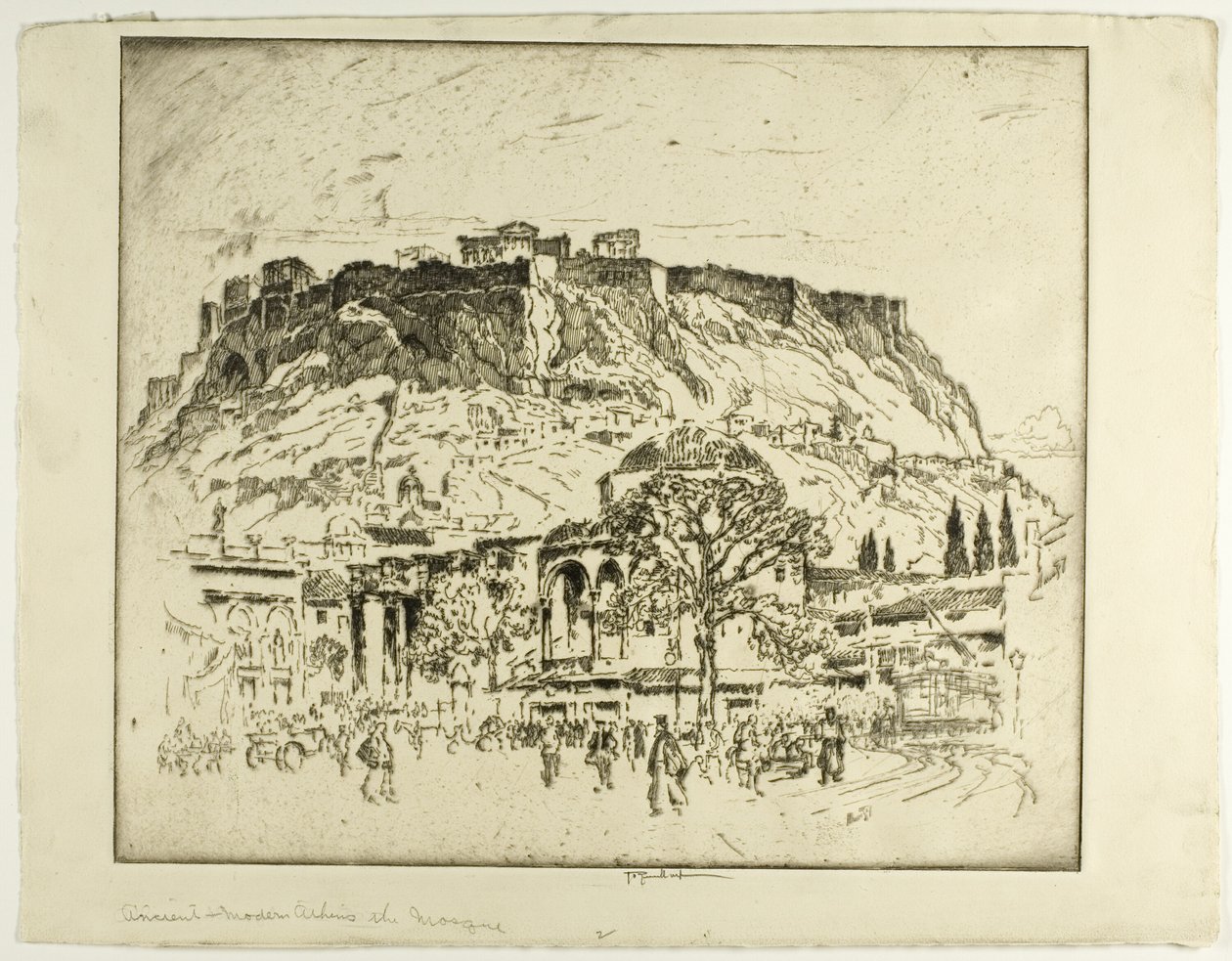 Atene antica, medievale e moderna, la moschea da Joseph Pennell