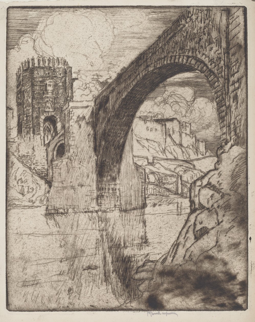 Arco del ponte di Alcantara da Joseph Pennell