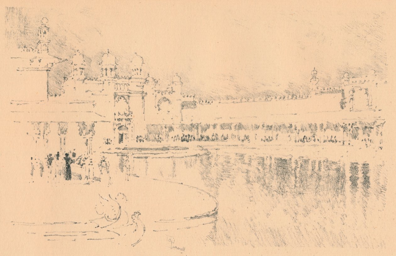 Auto-litografia di J. Pennell da Joseph Pennell