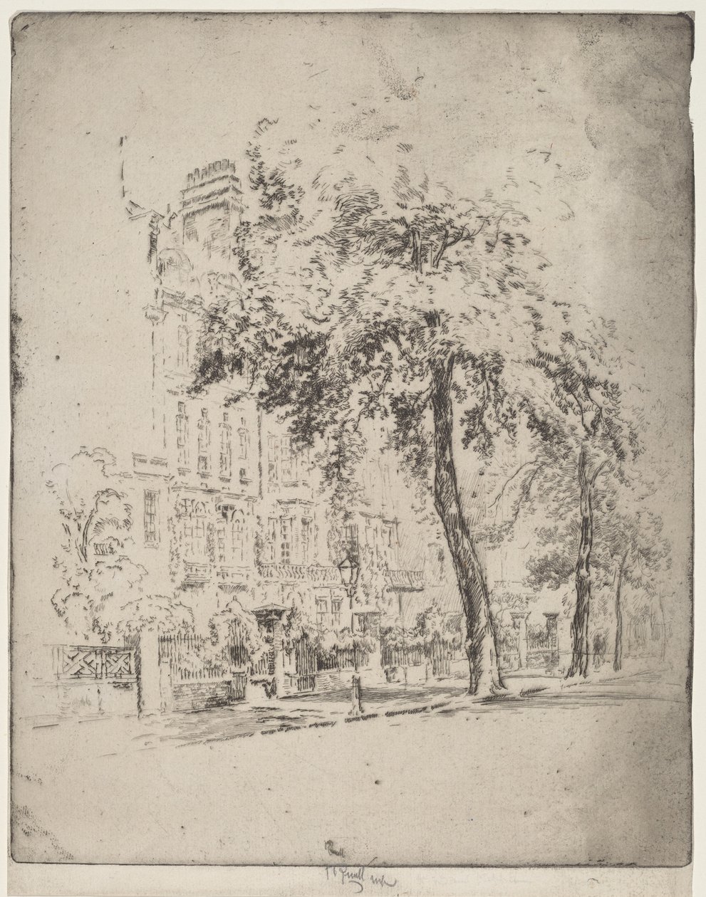 Grande albero, Cheyne Walk da Joseph Pennell