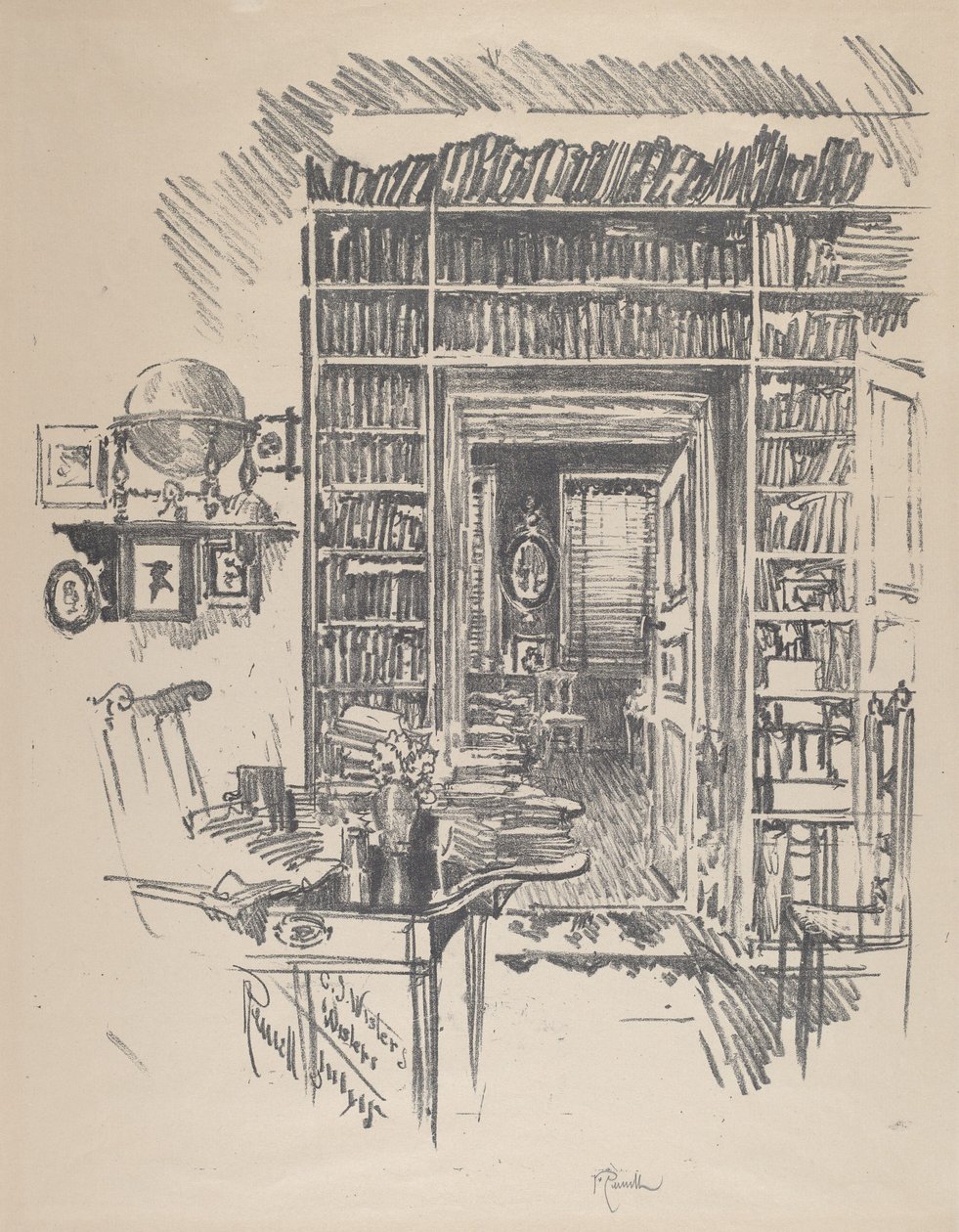 Biblioteca del dottor Wister da Joseph Pennell