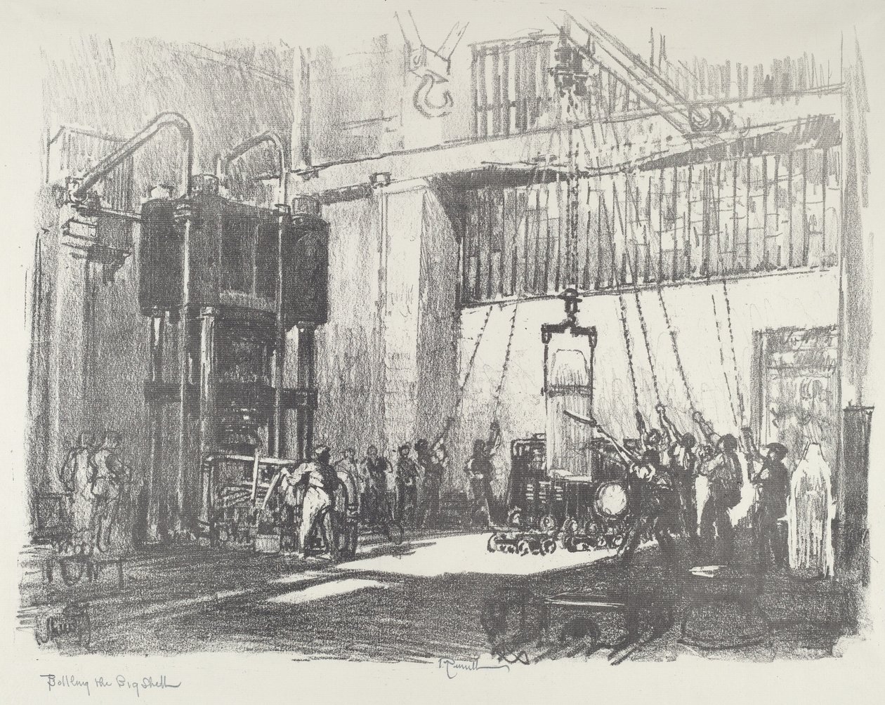 Imbottigliamento del grande guscio da Joseph Pennell