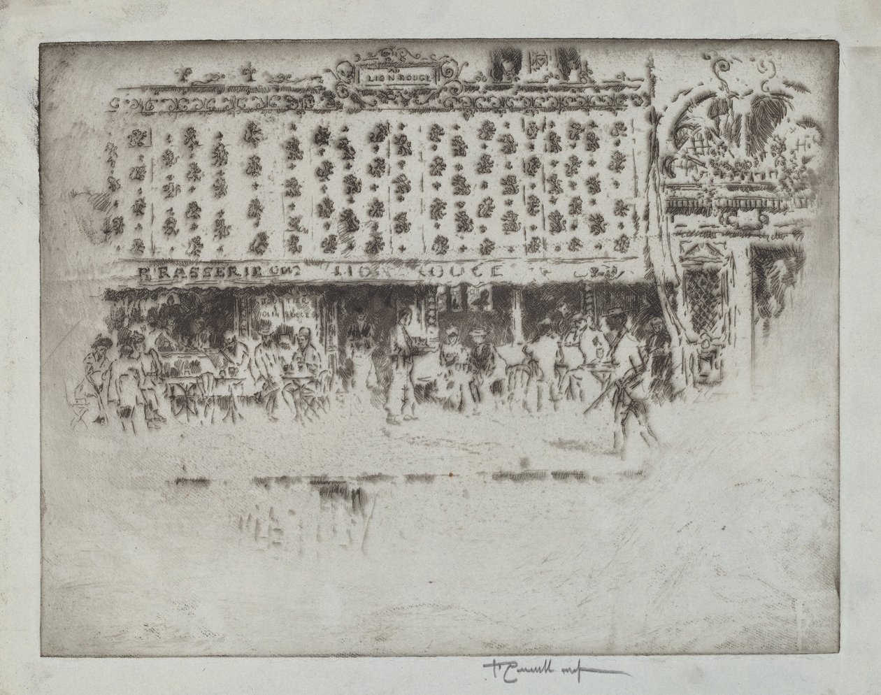 Brasserie, Au Lion Rouge da Joseph Pennell