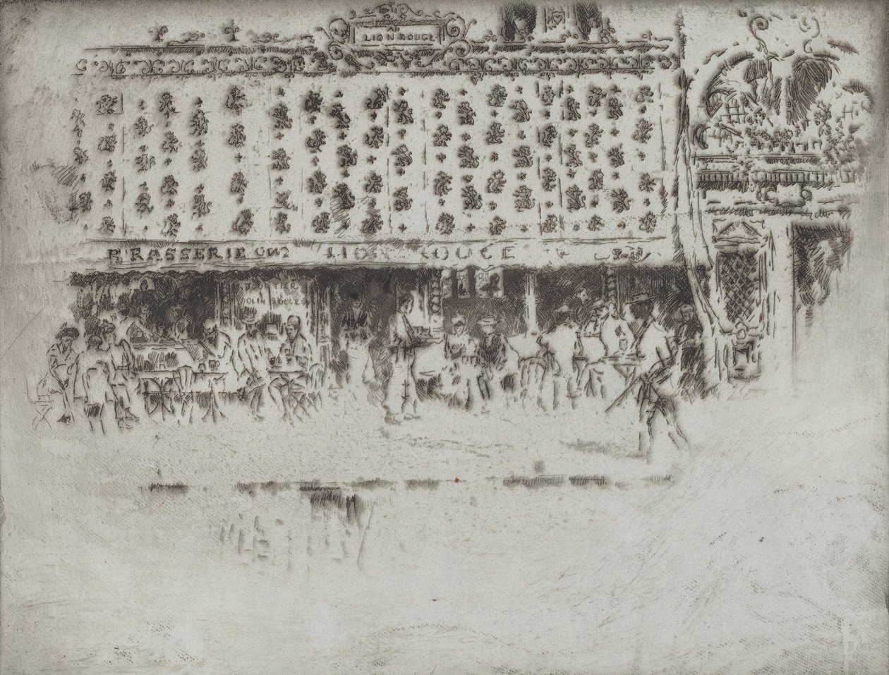 Brasserie, Au Lion Rouge, 1893 da Joseph Pennell