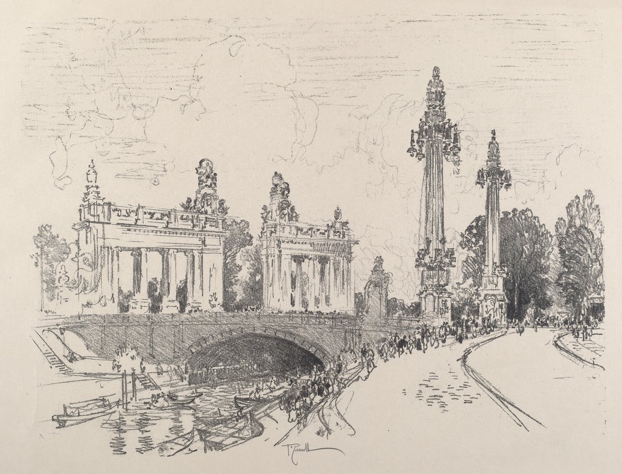 Ponte a Charlottenburg da Joseph Pennell