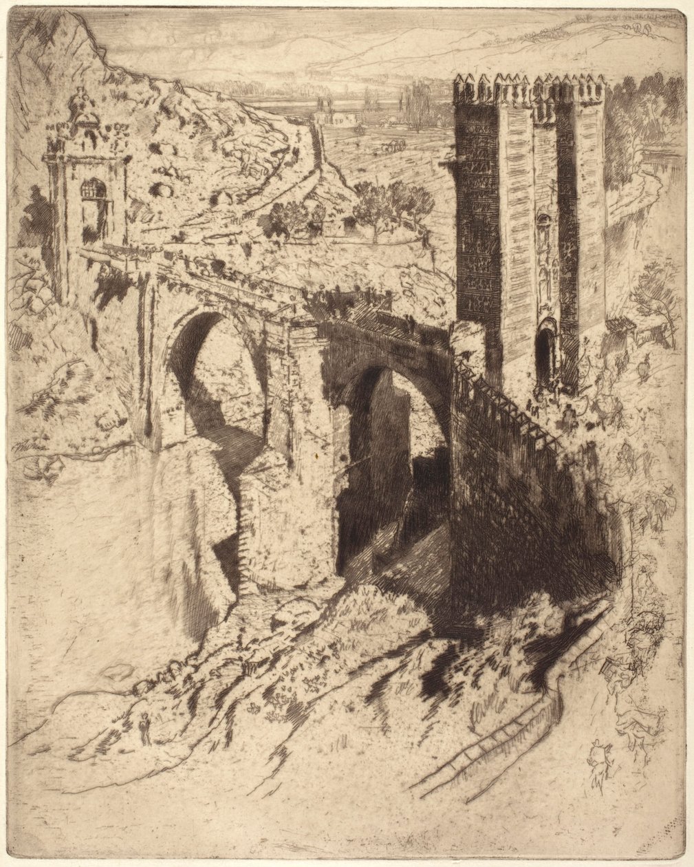 Ponte di Alcántara da Joseph Pennell