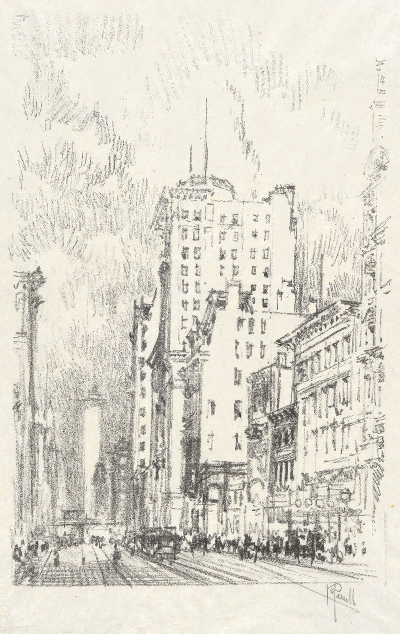 Broadway sopra la 23ª strada, n. 11 nella collezione Iconophile Club da Joseph Pennell