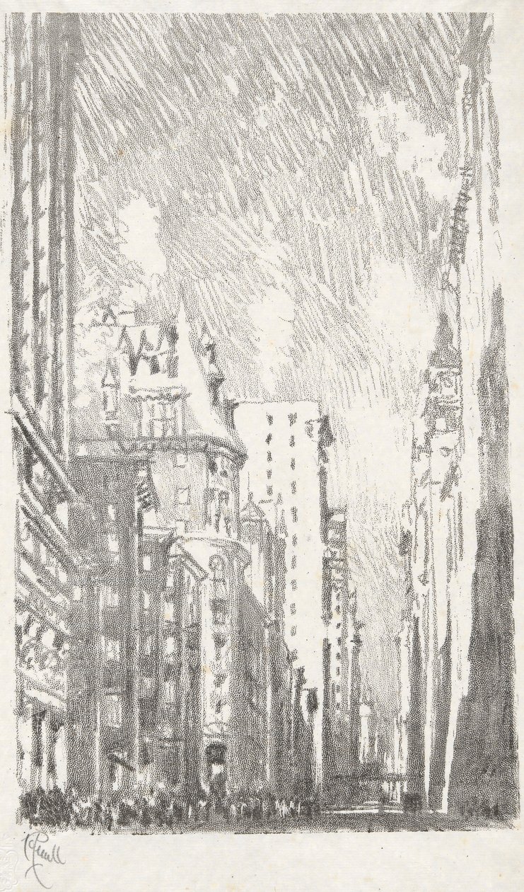 Broadway da Bowling Green, #2 nella collezione Iconophile Club da Joseph Pennell