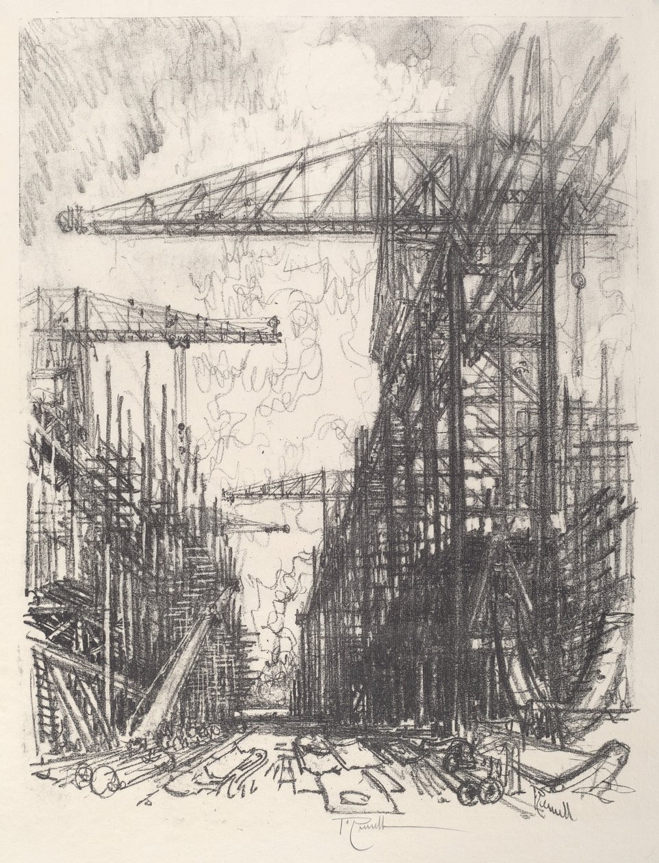 Distruttori di edifici, No.I, 1917 da Joseph Pennell