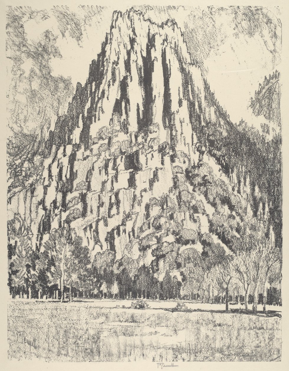 Contrafforti, Yosemite, 1912 da Joseph Pennell