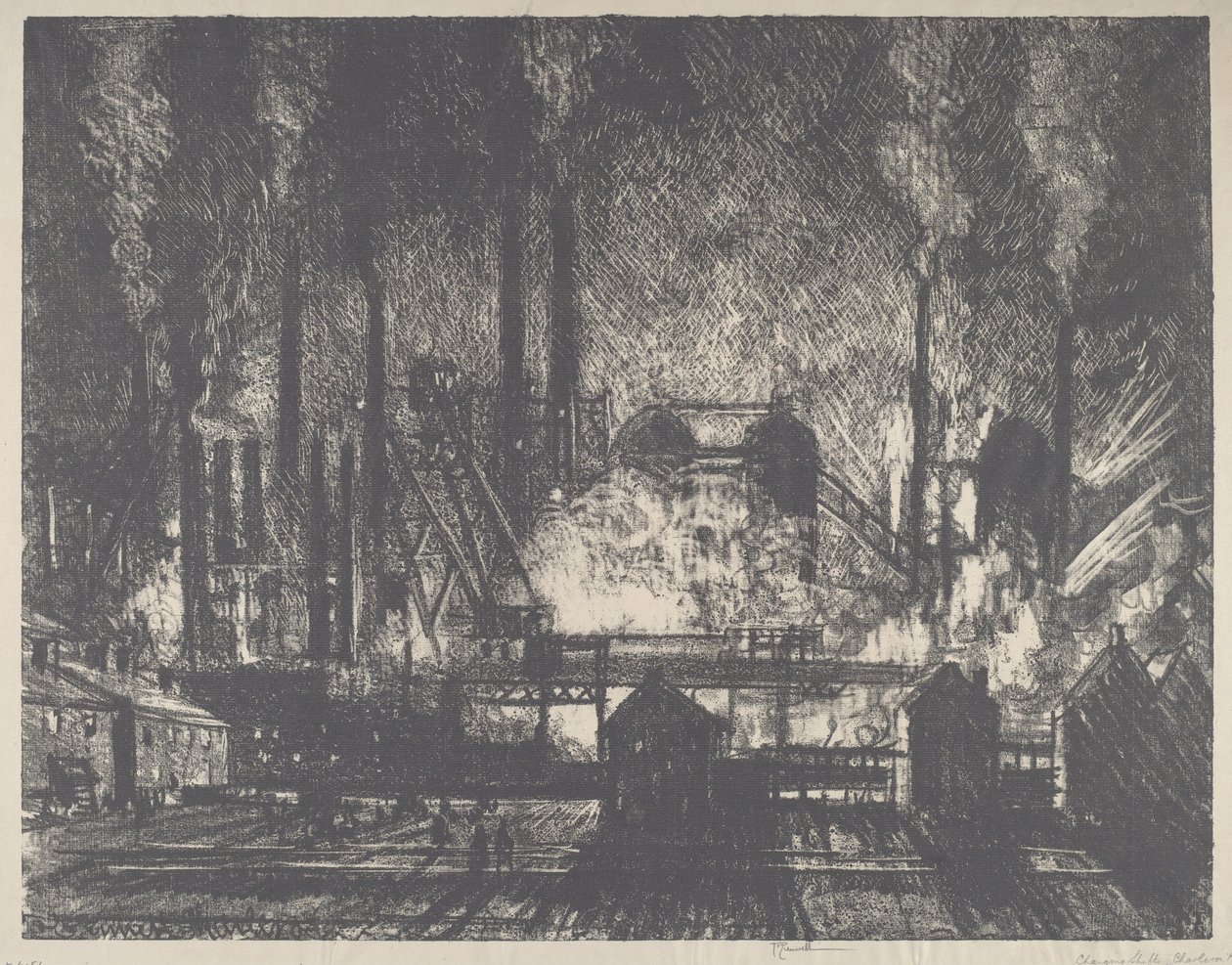 Cambio turno, Charleroi da Joseph Pennell