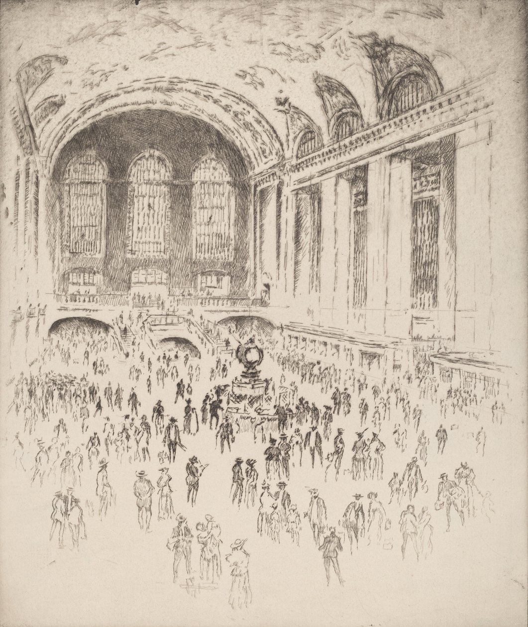 Concorso, Grand Central, New York, 1919 da Joseph Pennell